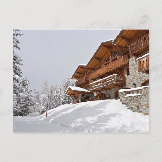 Carte Postale Chalet de station de ski (Devant)