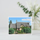 Carte Postale Chalet de toit de chaume dans les Cotswolds (Debout devant)