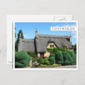 Carte Postale Chalet de toit de chaume dans les Cotswolds (Devant / Derrière)