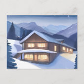 Carte Postale Chalet d'hiver (Devant)