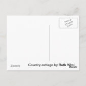 Carte Postale Chalet rose à chaume (Dos)