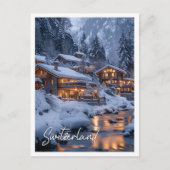 Carte Postale Chalet suisse traditionnel au milieu des alpes enn (Devant)