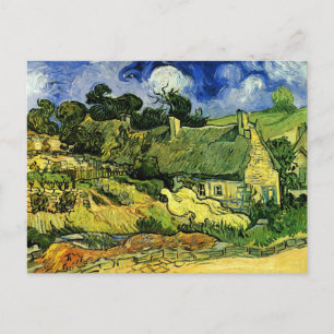 Carte Postale Chalets à chaume, Cordeville par Vincent van Gogh