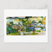 Carte Postale Chalets à chaume d'une colline Van Gogh Art (Devant)