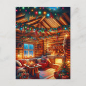 Carte Postale Chaleureux et confortable Journal Cabine Noël Salu (Devant)