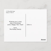 Carte Postale Chaleureux souhaits en blanc Horizontal photo cart (Dos)