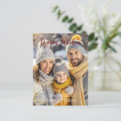 Carte Postale Chaleureux Wives Rouge Script photo unique (Debout devant)