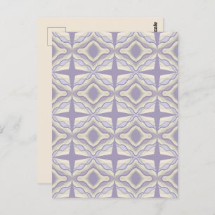 Carte Postale Chalk Gris Lavande Octagon Star Conception géométr