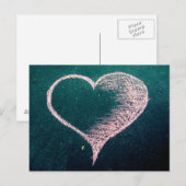 Carte Postale Chalk Heart Love (Devant / Derrière)