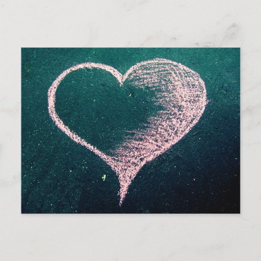 Carte Postale Chalk Heart Love (Devant)
