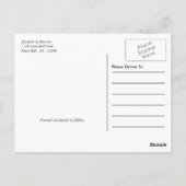 Carte Postale Chalkboard Floral Leaf Wedding Enregistrer La Date (Dos)