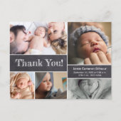 Carte Postale Chalkboard gravé merci texte photo collage bir (Devant)