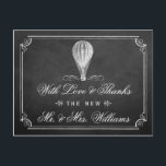 Carte Postale Chalkboard Hot Air Balloon Collection Mariage<br><div class="desc">La Chalkboard Hot Air Balloon Mariage Collection - Cartes Postales Merci.</div>