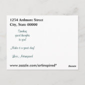 Carte Postale Chalkboard Inspirational - Live, Rire (Dos)