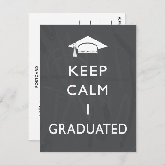 Carte Postale Chalkboard Keep Calm (Devant / Derrière)