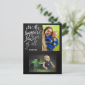 Carte Postale Chalkboard La Saison La Plus Heureuse De Tous Les (Debout devant)