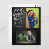 Carte Postale Chalkboard La Saison La Plus Heureuse De Tous Les (Devant / Derrière)