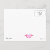 Carte Postale Chalkboard rose aile coeur vélo amour (Dos)