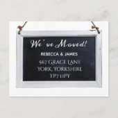 Carte Postale Chalkboard We've Moving Faire-part Postcard (Devant)