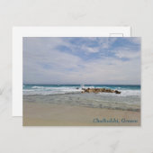 Carte Postale Chalkidique, plage et mer de Grèce (Devant / Derrière)