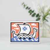 Carte Postale Chaloupe de Viking (Debout devant)