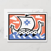 Carte Postale Chaloupe de Viking (Devant / Derrière)