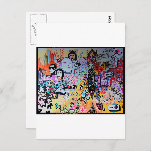 Carte Postale chaman urbain (Devant / Derrière)