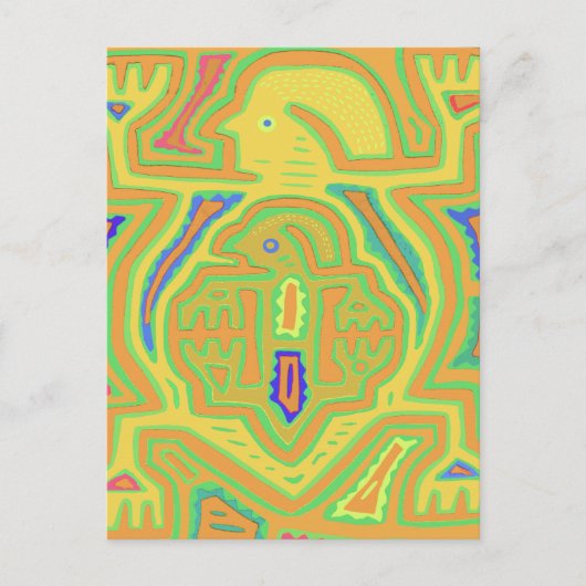 Carte Postale Chamane avec enfant (Devant)