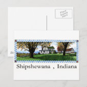 Carte Postale Chambre amish Shipshewana Indiana (Devant / Derrière)
