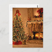 Carte Postale Chambre Charmante Arbre De Noël (Devant / Derrière)