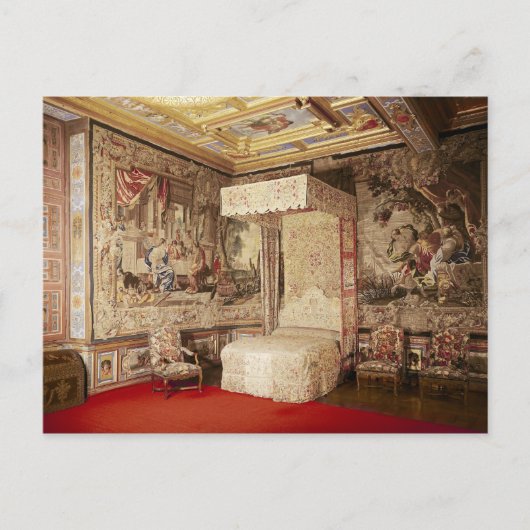 Carte Postale Chambre de lit du roi (Devant)
