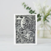 Carte Postale Chambre de rêve, dessin à encre (Debout devant)