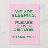 Carte Postale Chambre d'hôpital Ne pas déranger (Devant)