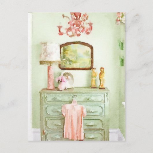Carte Postale Chambre Shabby (Devant)