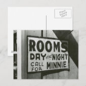 Carte Postale Chambres À Louer, 1939 (Devant / Derrière)