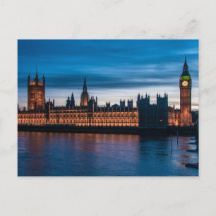 Carte Postale Chambres du Parlement et de Big Ben, Londres,