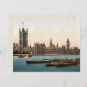 Carte Postale Chambres vintages du Parlement Londres (Devant / Derrière)