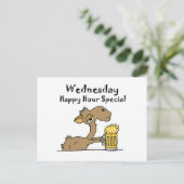 Carte Postale Chameau de boisson de bière amusant (Debout devant)