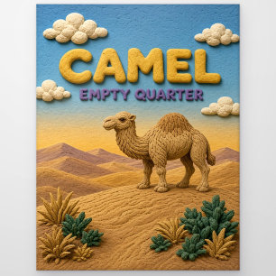 Carte Postale Chameau Empty Quarter Moderne KlayKoo