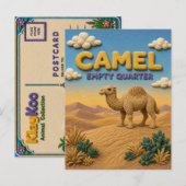 Carte Postale Chameau Empty Quarter Moderne KlayKoo (Devant / Derrière)