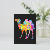 CARTE POSTALE CHAMEAU TIE DYE (Debout devant)