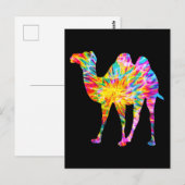 CARTE POSTALE CHAMEAU TIE DYE (Devant / Derrière)