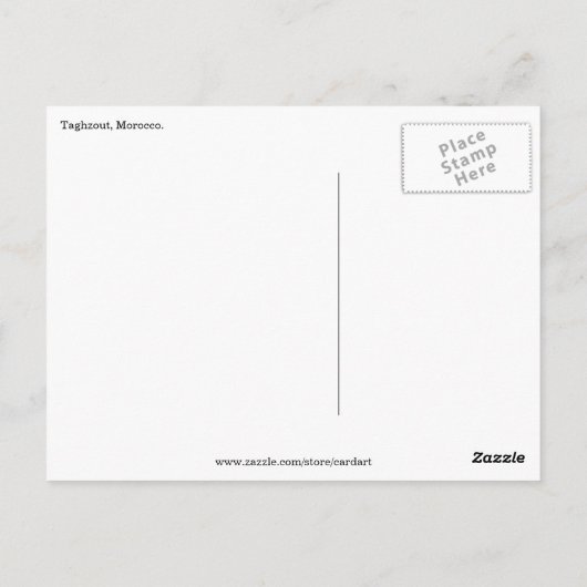 Carte Postale chameaux de plage du maroc (Dos)