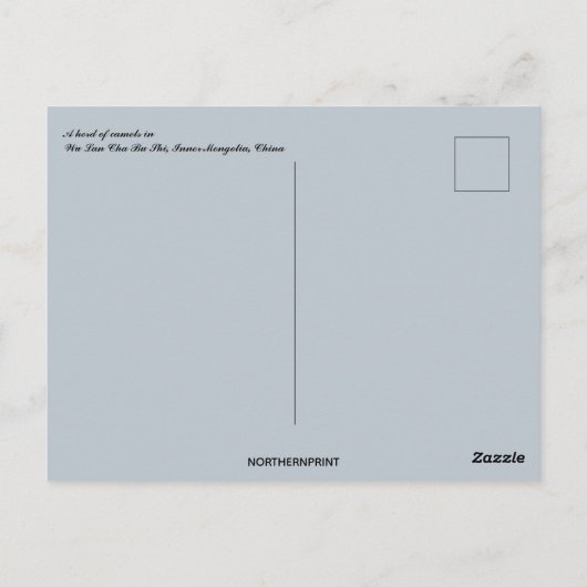 Carte Postale Chameaux en Mongolie intérieure Chine (Dos)