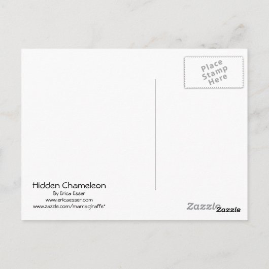 Carte Postale Chameleon caché (Dos)
