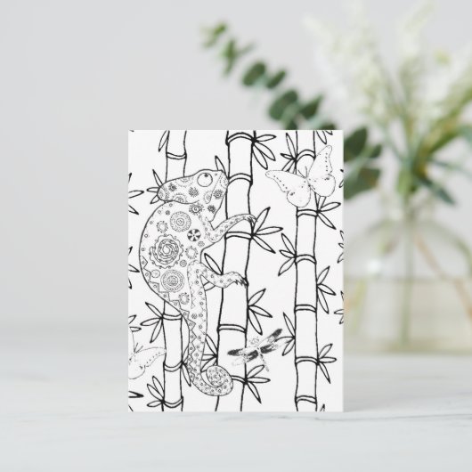 Carte Postale Chameleon Doodle (Debout devant)