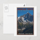 Carte Postale Chamonix - Aiguille Verte (Devant / Derrière)