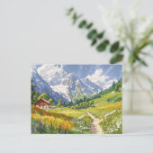 Carte Postale Chamonix, France Retro Mountain Travel (Debout devant)