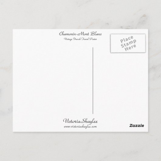 Carte Postale Chamonix-Mont-Blanc (Dos)