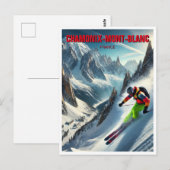 Carte Postale Chamonix Mont Blanc France Ski (Devant / Derrière)